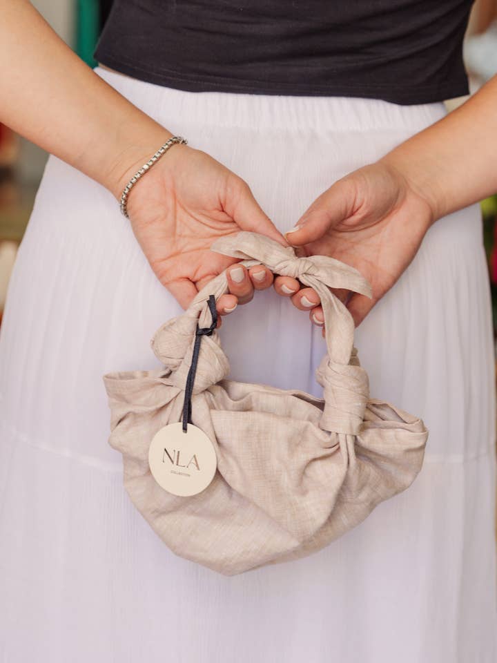 SACO DE NÓ LINEN SAND NLA por atacado de NLA Collection