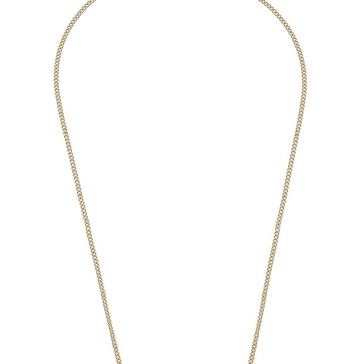 Auburn Tigers Varsity Outline Necklace in Shiny Gold for wholesale by Canvas Style