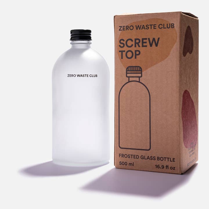 Zero Waste Club - Wholesale Water Bottle - Reusable Glass Screw Cap Bottles 500ml
