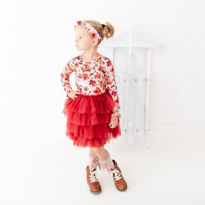 Holiday Get To The Point-Settia Bamboo Tutu Twirler Dress for wholesale by Dreamiere