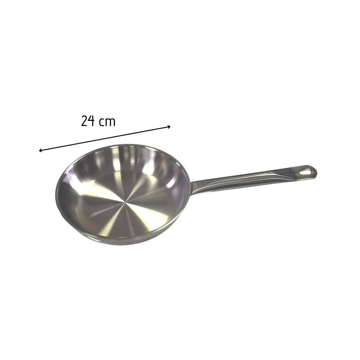 Elo - Wholesale Pan - 24 cm 1.7 litre stainless steel frying pan without coating1