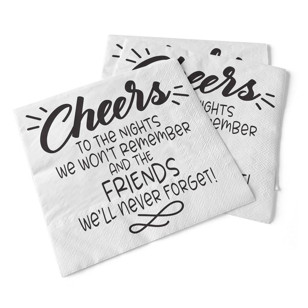 Pinetree Innovations - Wholesale Disposable Napkin - Cheers To The Nights | Beverage Napkins0