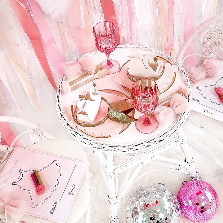 Party by PUNCH! - Wholesale Disposable Cup - Pink Plastic Princess Goblet & Branded Box