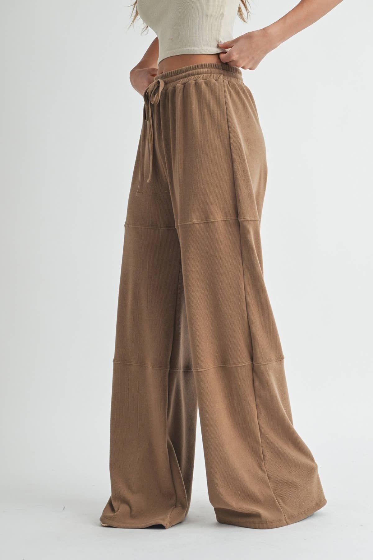 5besties inc - Wholesale Pants - Women's - ELASTIC WAIST WIDE-LEG PANTS.2