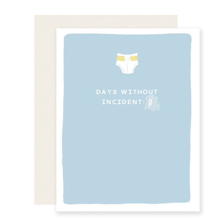 Diaper Incident | Funny Baby Card for wholesale by Slightly Stationery