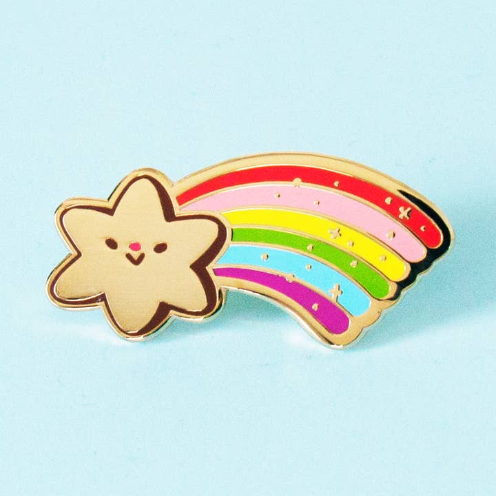 Rainbow Star Enamel Pin Magical for wholesale by Sketchinc