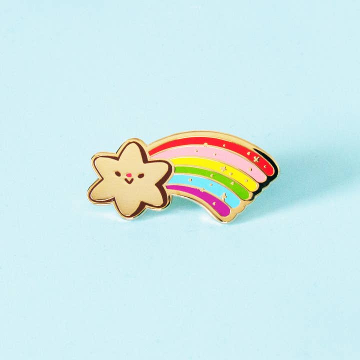 Rainbow Star Enamel Pin Magical for wholesale by Sketchinc