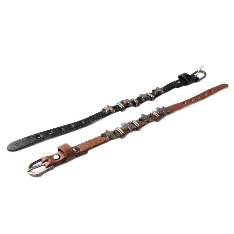 alberalkirk - Vente Bracelets maillon et chaîne - Bracelet en alliage étoile à cinq branches style punk S5P6103