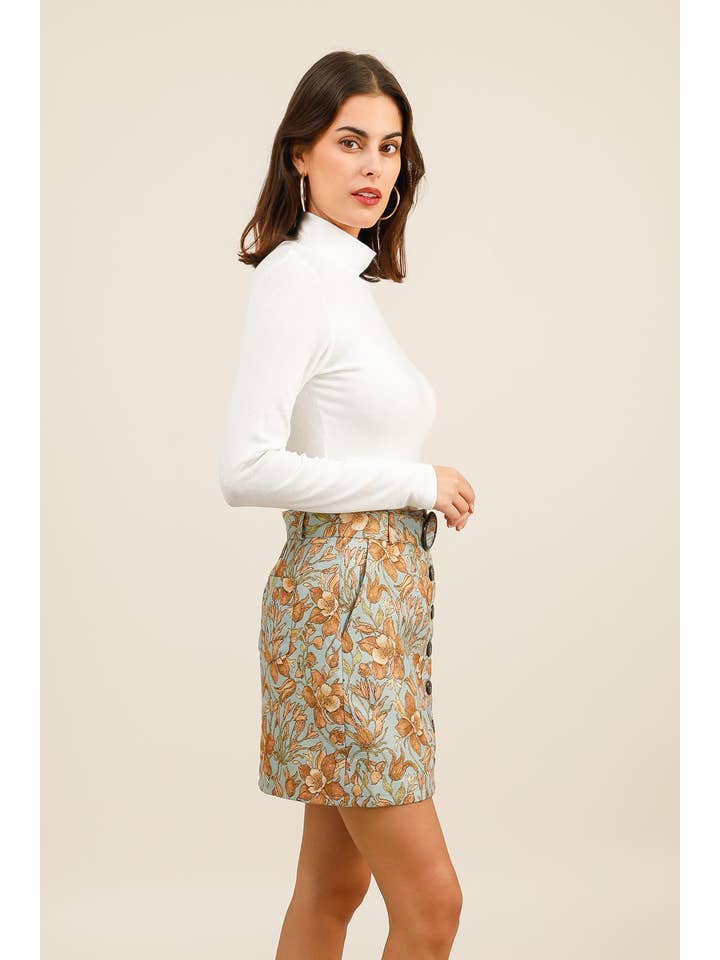 Daphnea - Wholesale Skirt - Women's - 5962 BROCADE SKIRT3