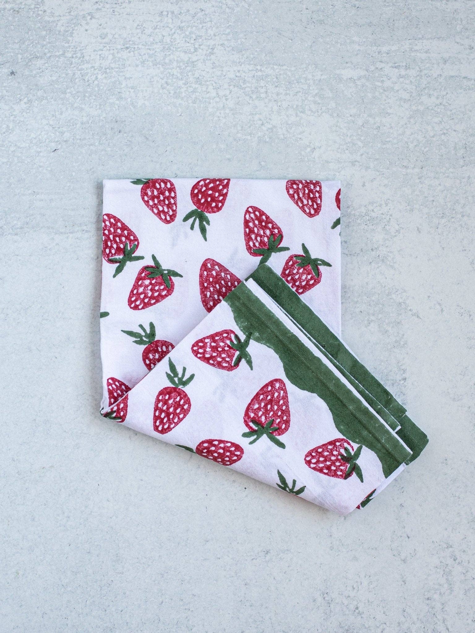 Mended - Wholesale Tea Towel - Tea Towel - Strawberry1