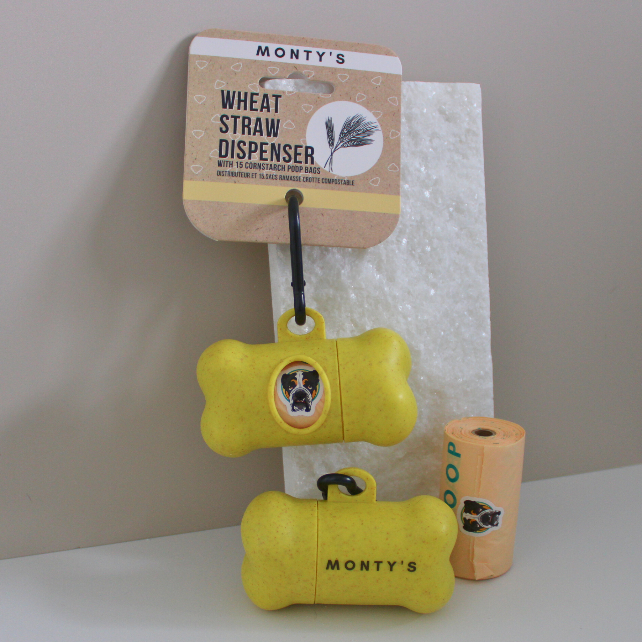 Monty's Bags - Wholesale Pet Poop Bag Dispenser - Eco-Friendly Poop Bag Dispenser + 15 Compostable Bags3