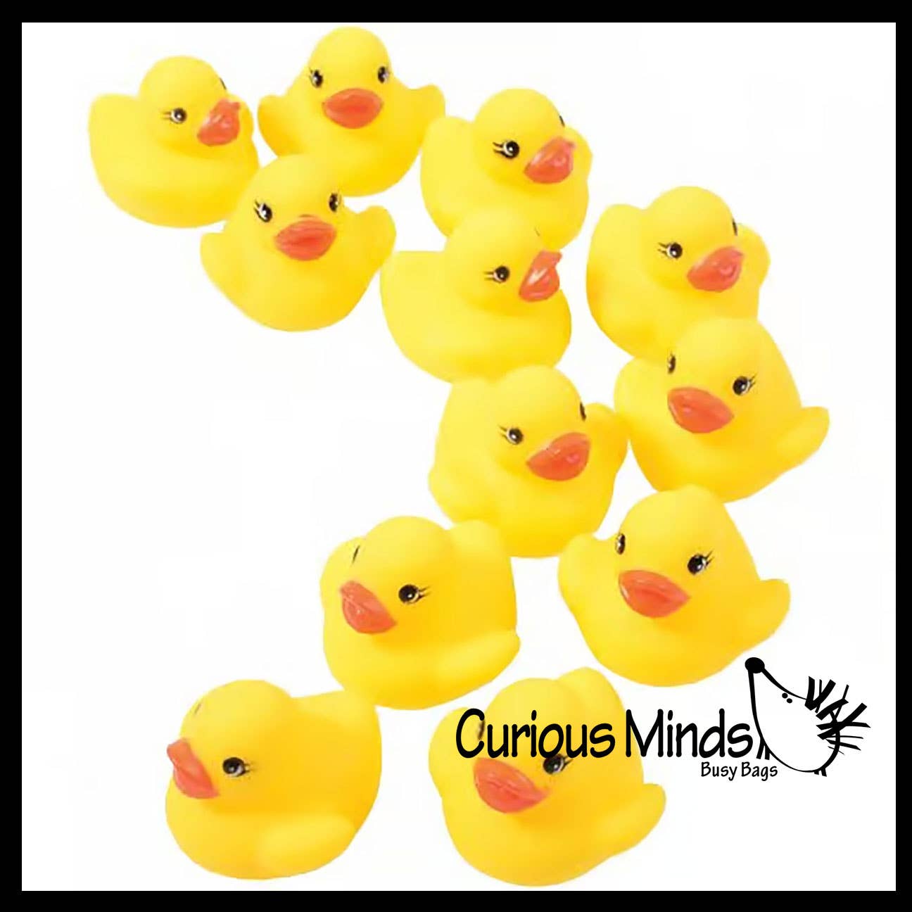 Curious Minds Toys - Vendita all'ingrosso Gioco per il bagnetto - Neonati - 12 anatre di gomma gialle regolari da 2" - Paperelle di gomma - Carine2