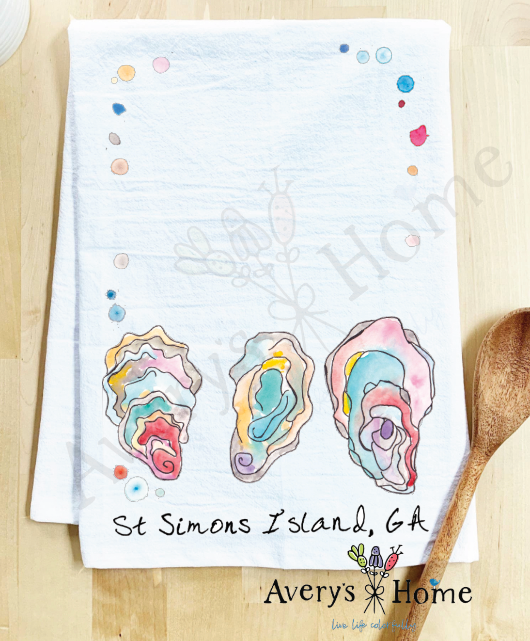 Avery's Home - Vente Torchons - Torchon Personnalisable Souvenir Océan Coquilles d'Huître31