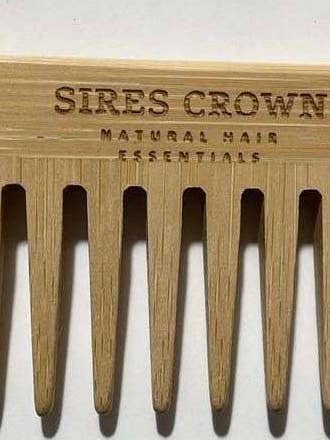 Wide Tooth Bamboo Comb for wholesale by Sires Crown Natural Hair Essentials