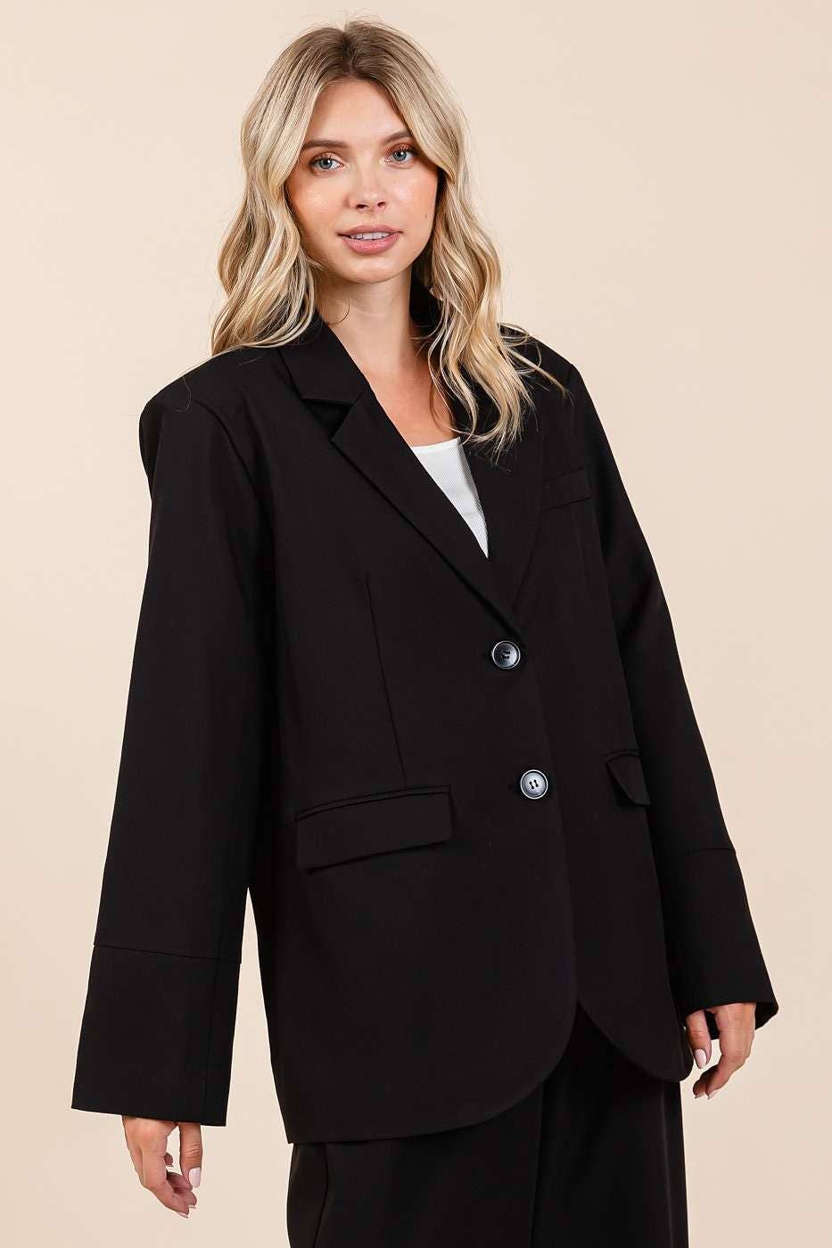 mittoshop - Wholesale Blazer - Women's - BOYFRIEND FIT BLAZER JACKET4