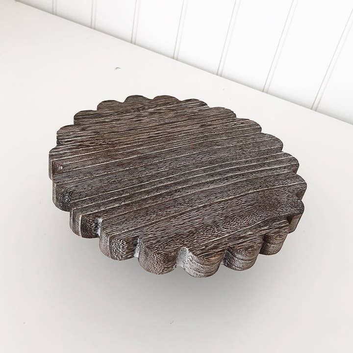 Foundations Decor - Wholesale Decorative Tray - Foundations Decor Scalloped Tray Stands