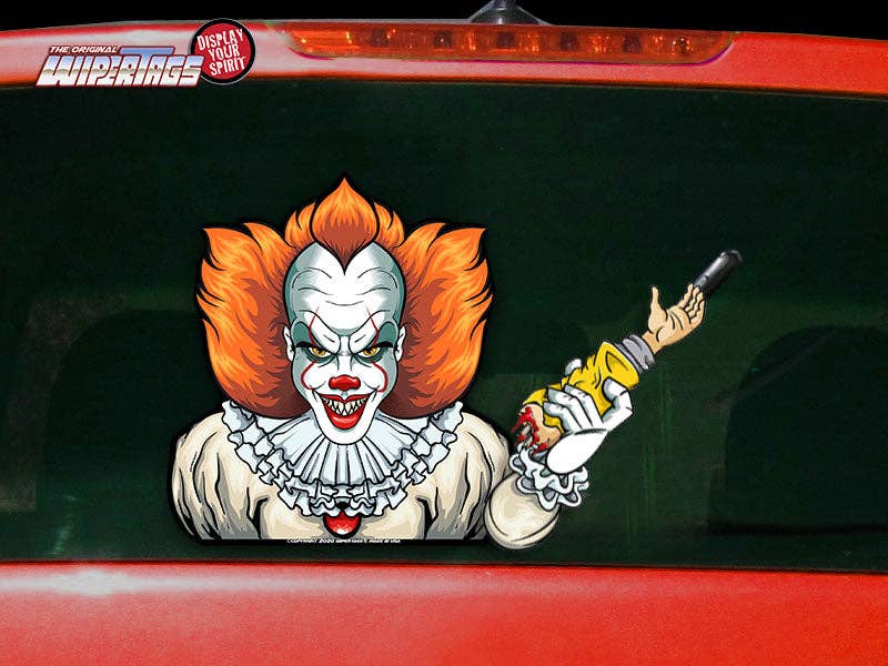 Dirty Acres - Wholesale Car Decorative Charm - Unisex - Crazy Killer Clown WiperTag0
