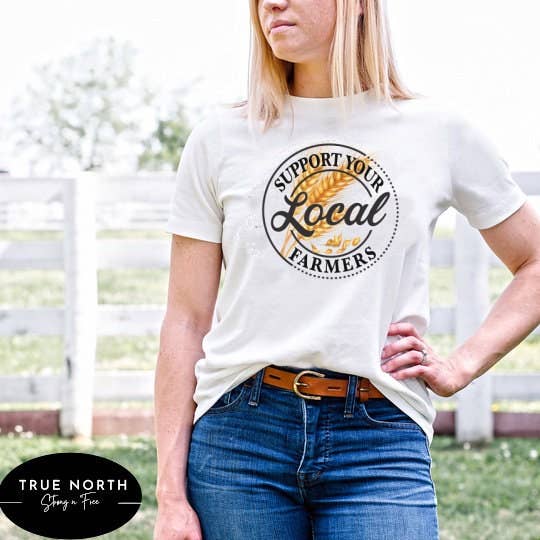 Support Your Local Farmers with this Farm Girl Market Shirt for wholesale by STRONG N FREE CDN