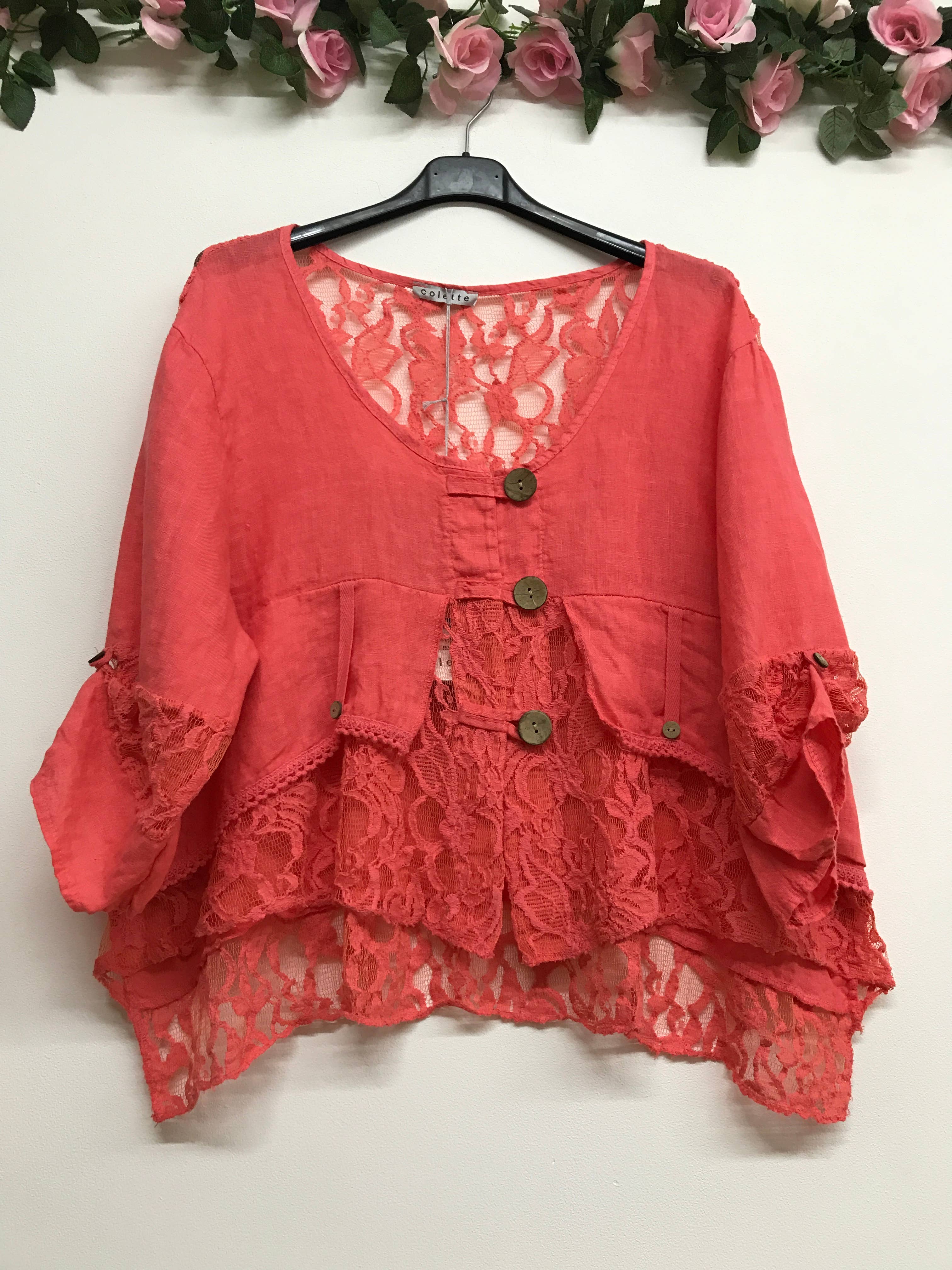 LINEN & COTTON HOUSE - Wholesale Jacket - Women's - VEST IN LINEN 9207 SPRING SUMMER47