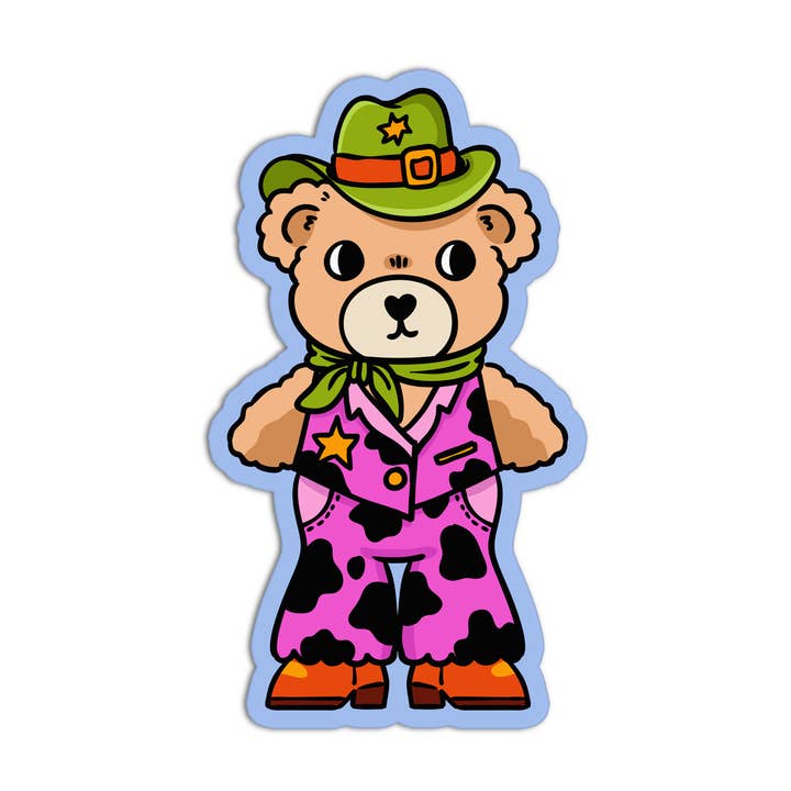 Cowboy Textured Stickers   for wholesale by Girls Printing House