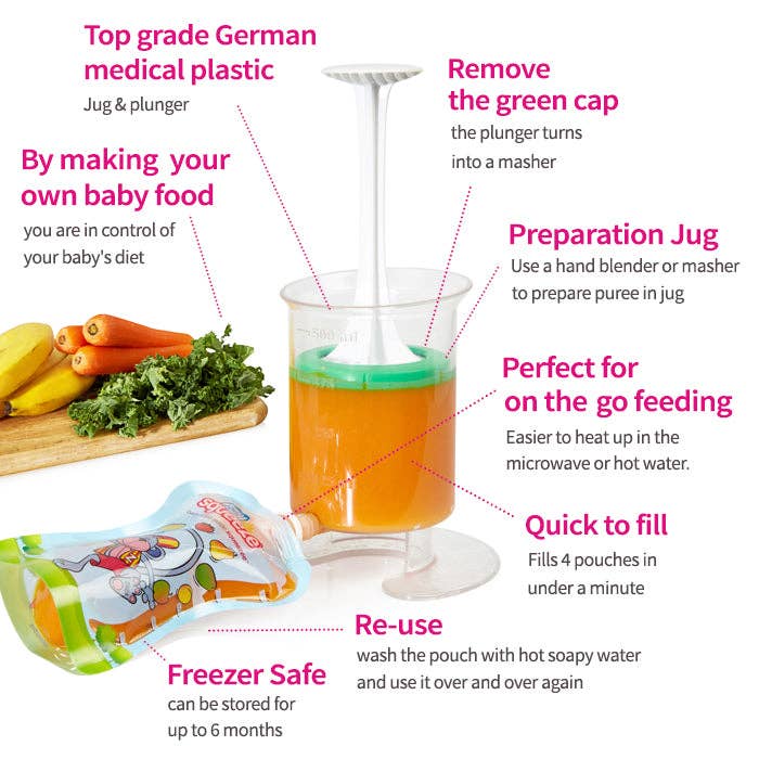 fill n squeeze – wholesale Feeding set – Baby – Baby Food Pouch Maker Kit - Bumper Kit