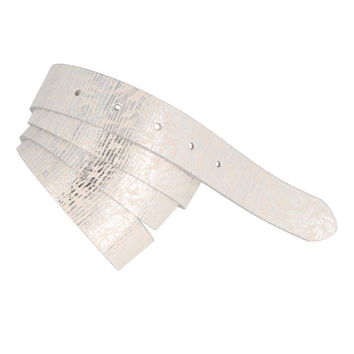 Splendida cintura elegante in pelle da donna argento-oro 3 cm per la vendita all'ingrosso da parte di MGM Design e.K.