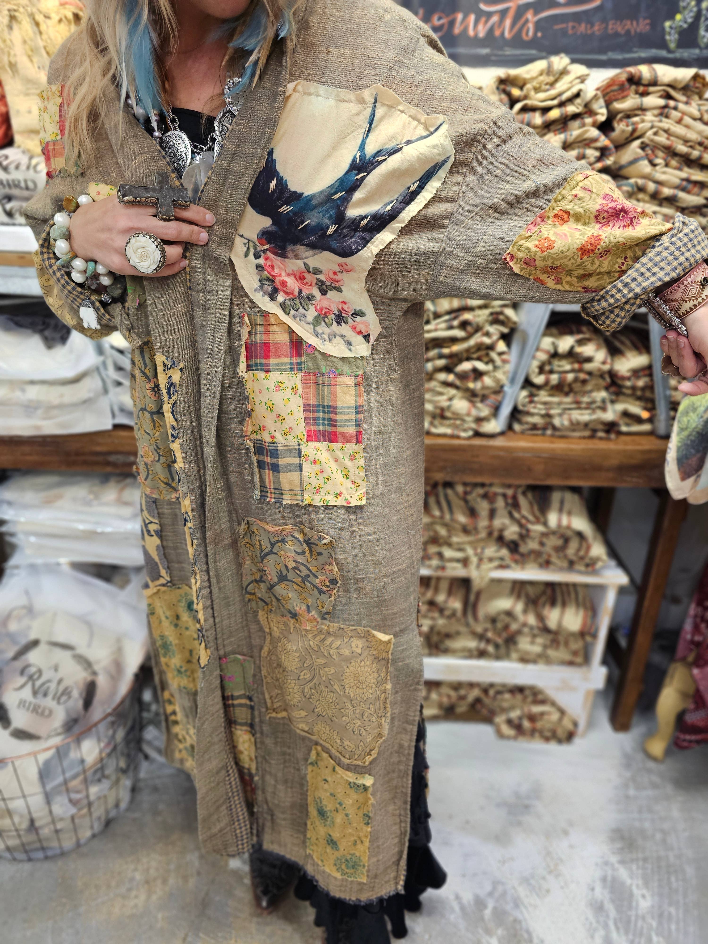 A Rare Bird Shop - Wholesale Kimono - Women's - Fly Away Patch Duster2