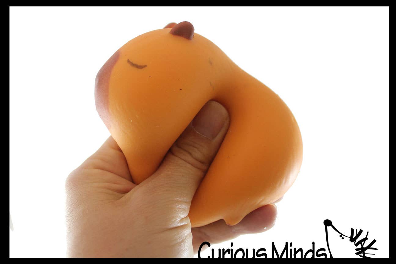 Curious Minds Toys - Wholesale Squishy Toy - Kids & Baby - 1 Capybara Squishy Squeeze Stress Ball Soft Doh Filling - L1