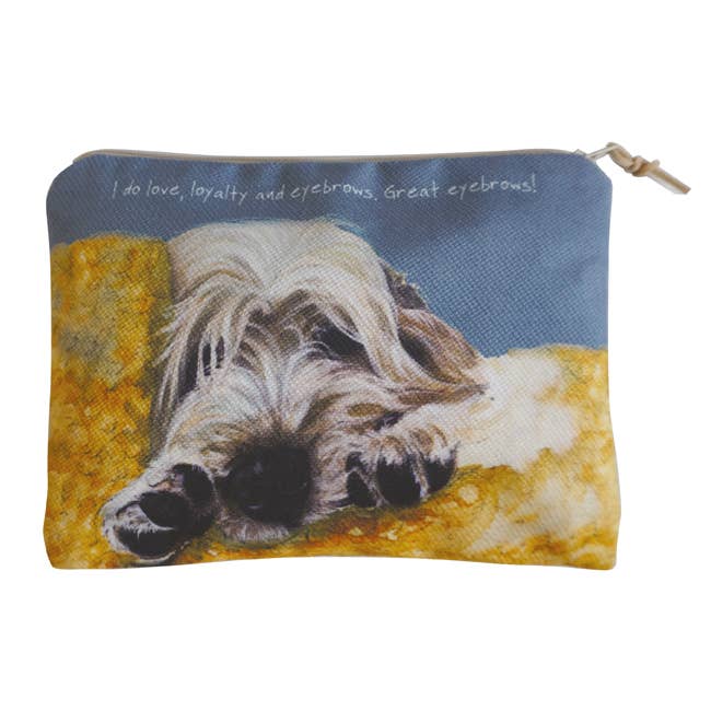Zip Purse 'Eyebrows' for wholesale by The Little Dog Laughed