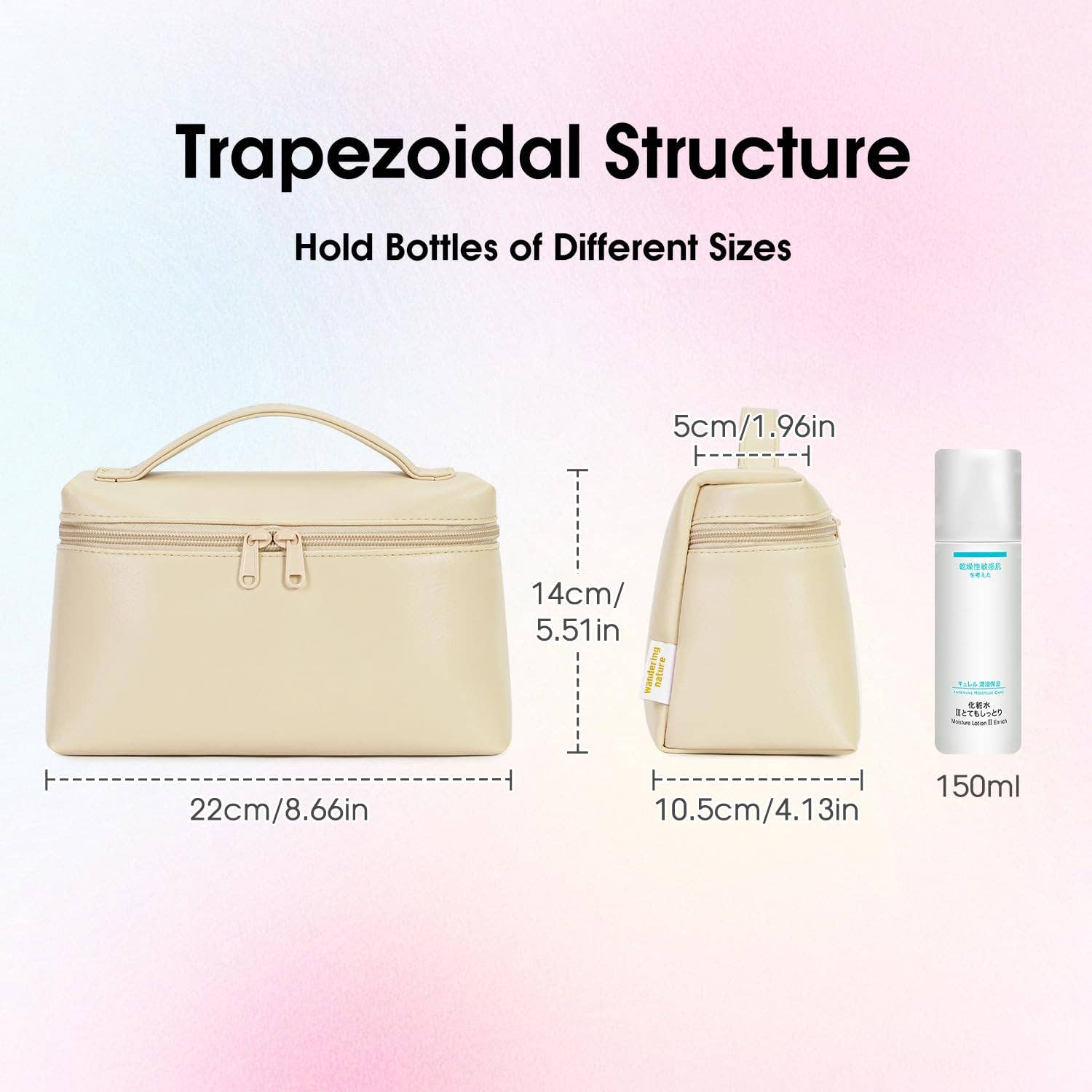 wandf - Wholesale Makeup/Cosmetic Bag - Makeup Cosmetic Bag Eco Vegan Leather With Built-in Pocket5