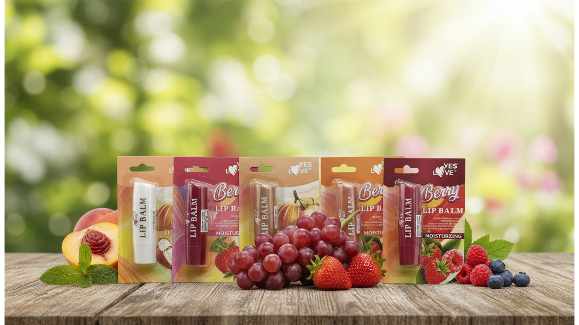 Yes Love Cosmetics - Wholesale Lip Balm - FRUITY AND FLORAL LIP BALM1