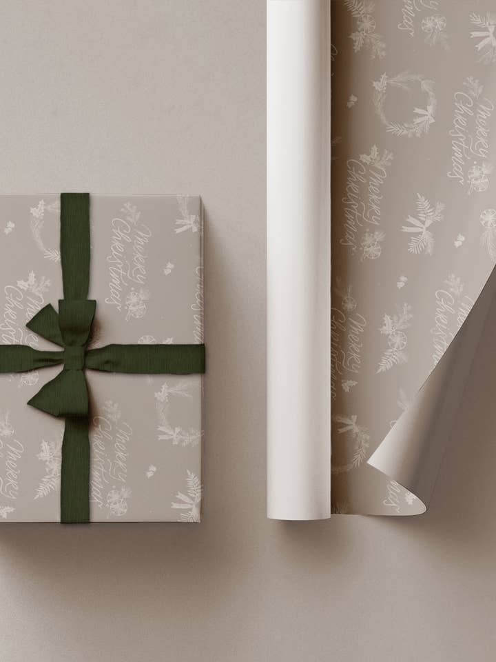 Hoja de papel de regalo Feliz Navidad para venta al por mayor de Laura Bennett Design