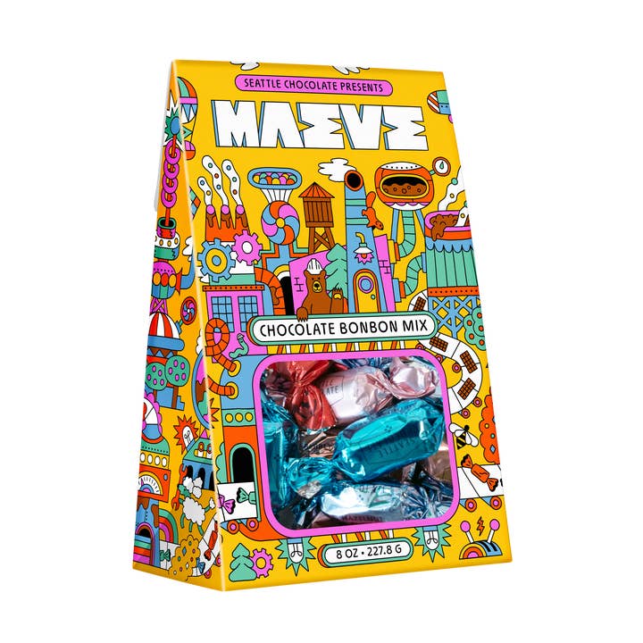Seattle Chocolate Presents Maeve - Wholesale Chocolate Box - Magical Makers Bonbon Gift Box - 8oz0