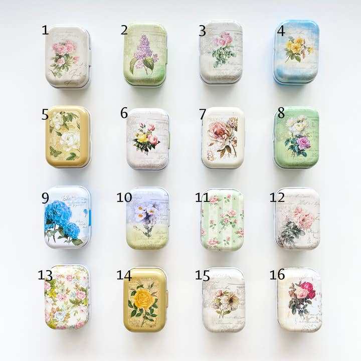 Eight22Crafts - Wholesale Embroidery/Cross Stitch Supplies - Magnetic Needle Tin, Floral Needle Case, Needle Storage2