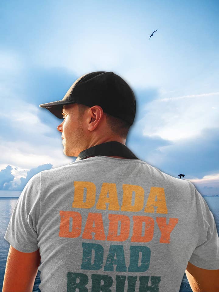 STRONG N FREE CDN - Wholesale Screen Printed T-Shirt - Men's - T-Shirt Or Sweatshirt Dad Designs Daddy Daddy Dad Bruh