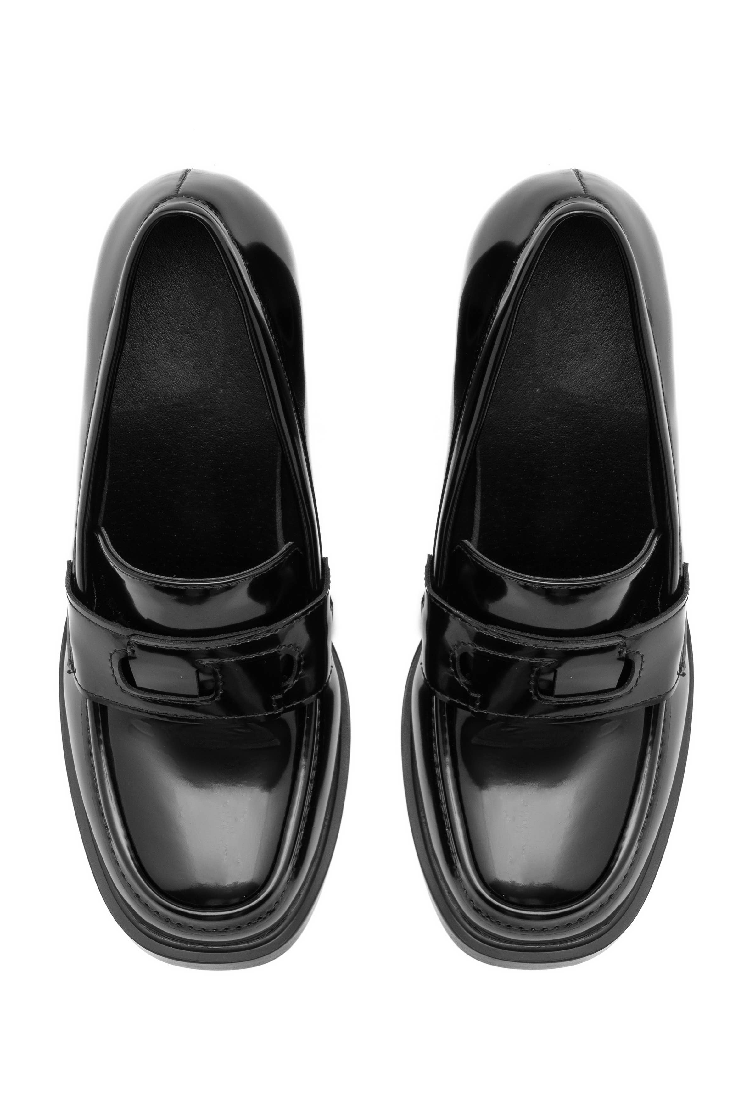 C'M PARIS - Wholesale Loafers - Women's - Patent Leather Block Heel Loafer 92382