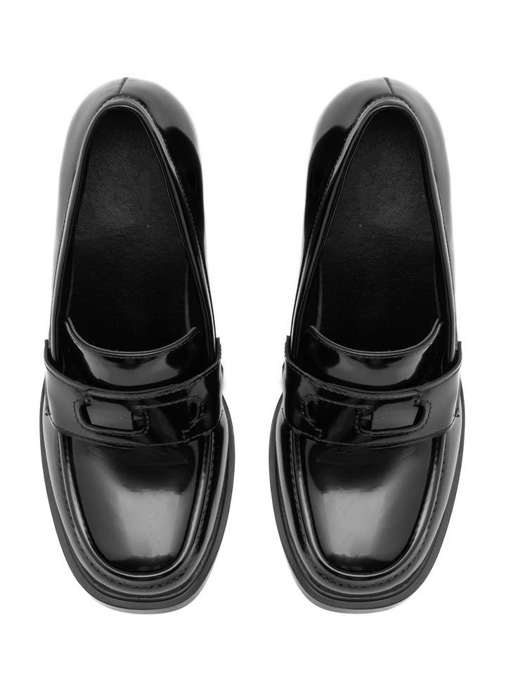 C'M PARIS - Wholesale Loafers - Women's - Patent Leather Block Heel Loafer 92382