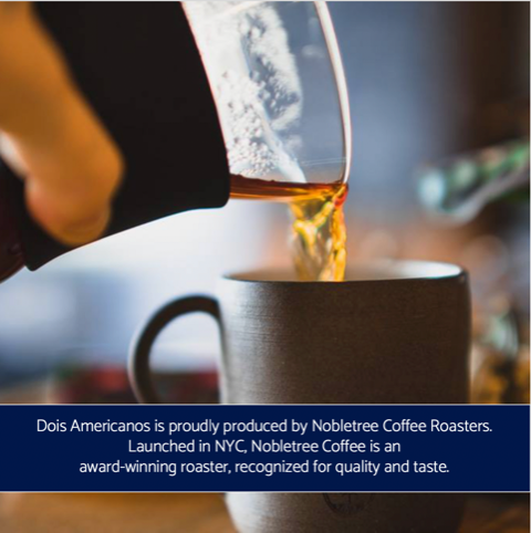 Nobletree Coffee - Wholesale Coffee Beans - Dois Americanos Breakfast Blend Medium Roast Coffee 12 oz6