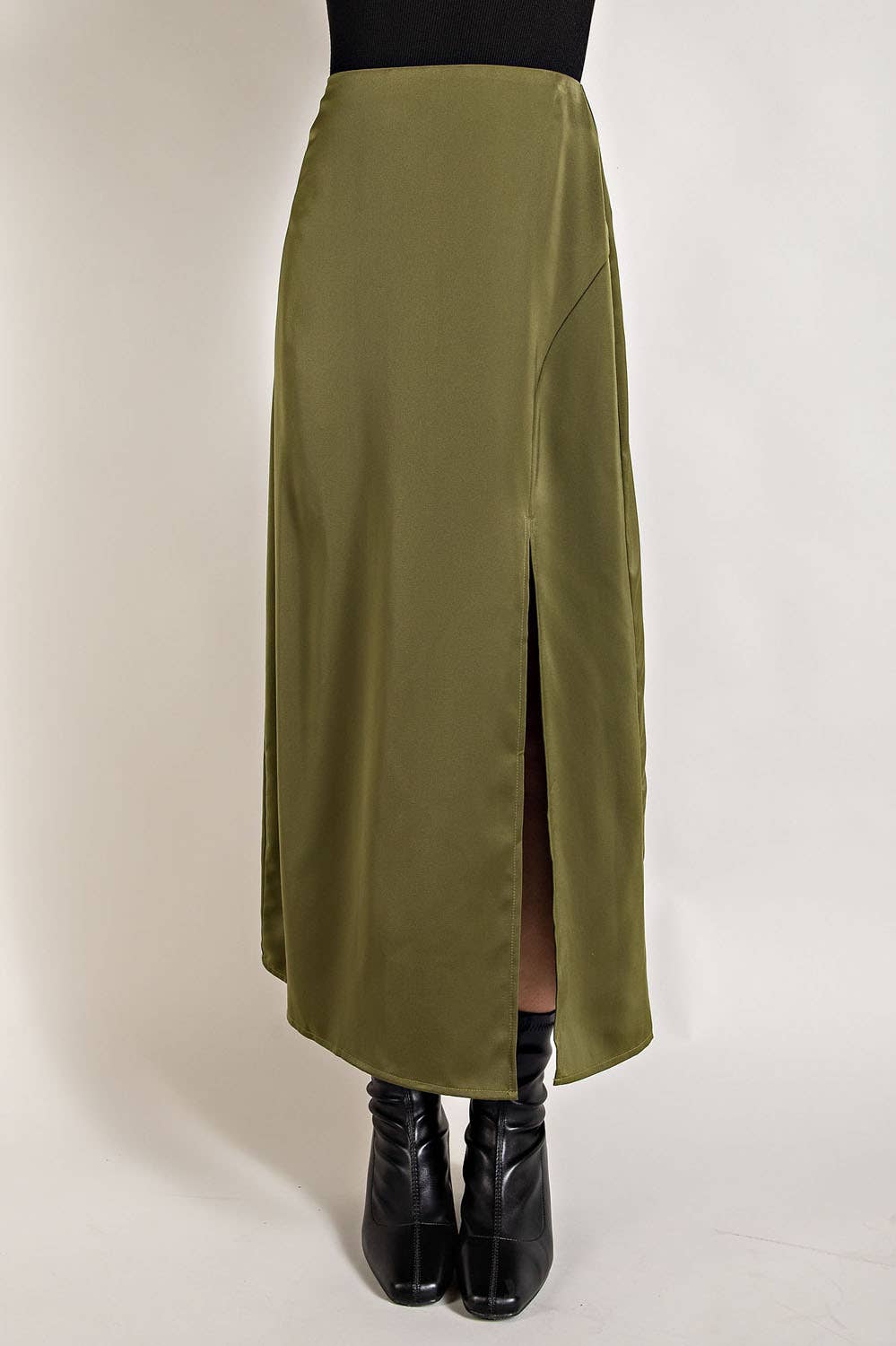 FSL Apparel - Wholesale Skirt - Women's - IS8028 - SATIN FLARED SKIRTS WITH SIDE SLIT12