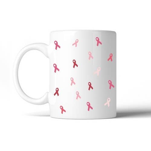 365 In Love – wholesale Coffee mug – Breast Cancer Ribbon Pattern Coffee Mug