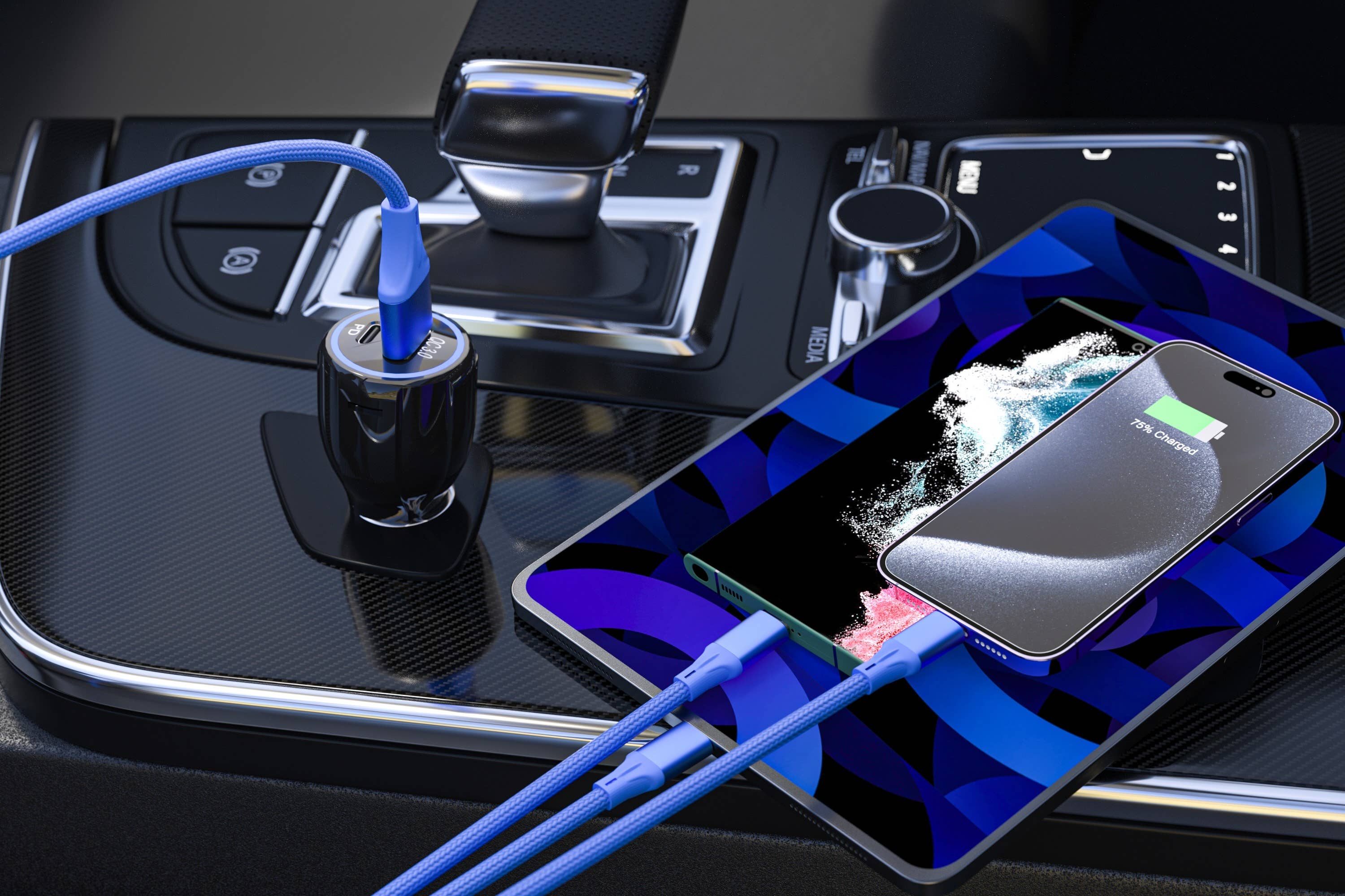 LAX Gadgets - Wholesale Charging Cable - 3-in-1 Cable For IPhone/Ipad & Android Devices - Retail Pack12