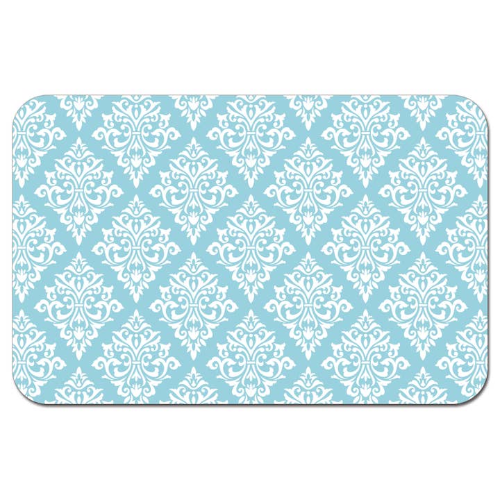CounterArt/Highland Home/Thirstystone - Vente Tapis de gamelle – chien - Tapis pour animaux de compagnie en plastique souple imperméable facile d'entretien « Damask »