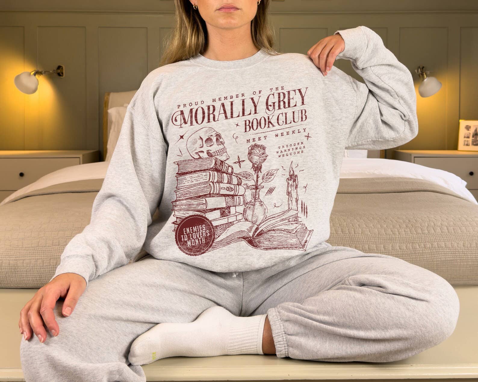 CVH DREAMY LTD - Wholesale Graphic Sweatshirt - Women's - Morally Grey Book Club Sweatshirt, Dark Romance Shirt 5