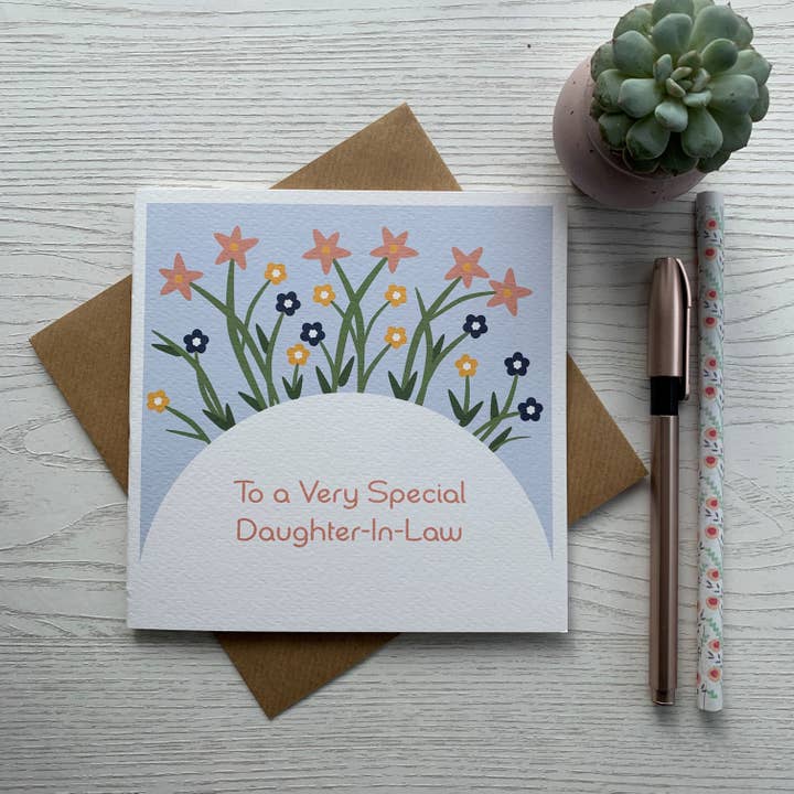 Very Special Daughter-In-Law Card for wholesale by Popsy & Plum