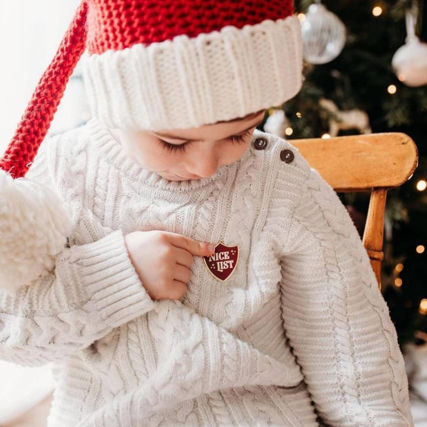 The Handmade Christmas Co. - Wholesale Christmas Decoration - Kids & Baby - Nice List Badge Enamel Pin for Christmas & Children1