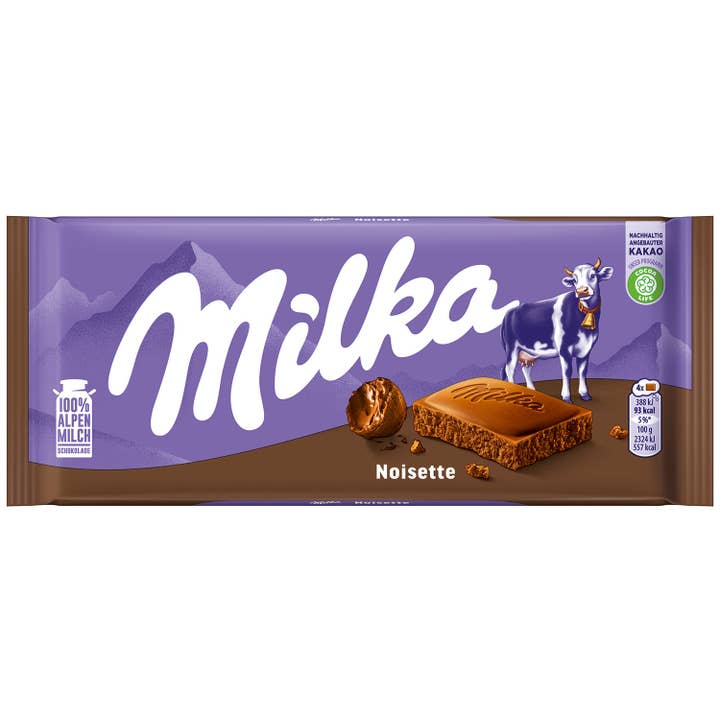 Global Bite Co - Wholesale Chocolate Bar - Milka Noisette 100g (European)