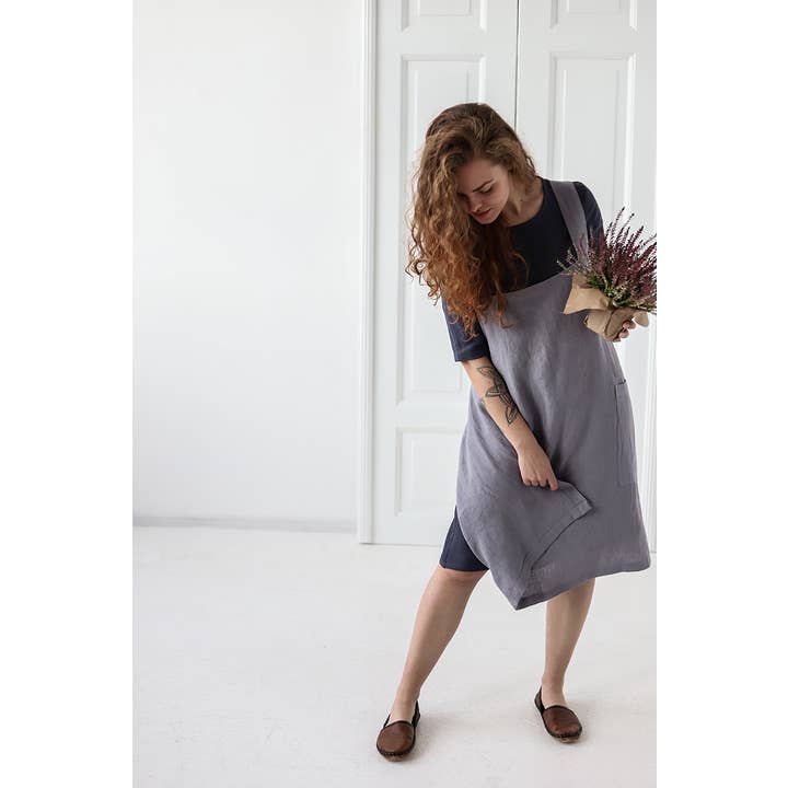 Epic Linen – wholesale Apron – Linen Japanese Style Apron in Various Colors6