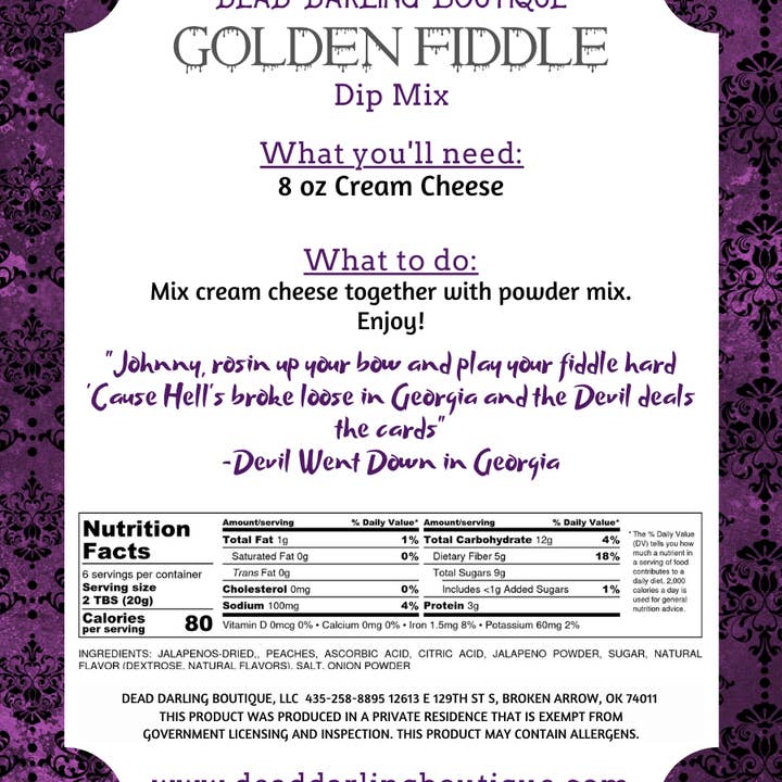 Dead Darling Boutique - Wholesale Dip - Golden Fiddle Dip3