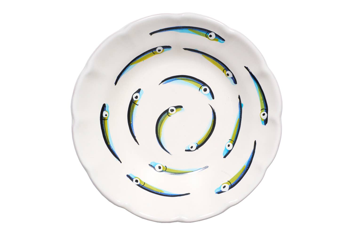 Blu Costiera - Wholesale Decorative Plate/Dish/Bowl - Alici Vietri Set 3 Plates 1