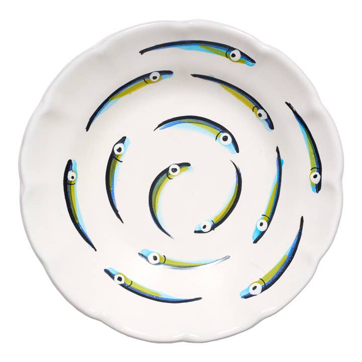 Blu Costiera - Wholesale Decorative Plate/Dish/Bowl - Alici Vietri Set 3 Plates 1